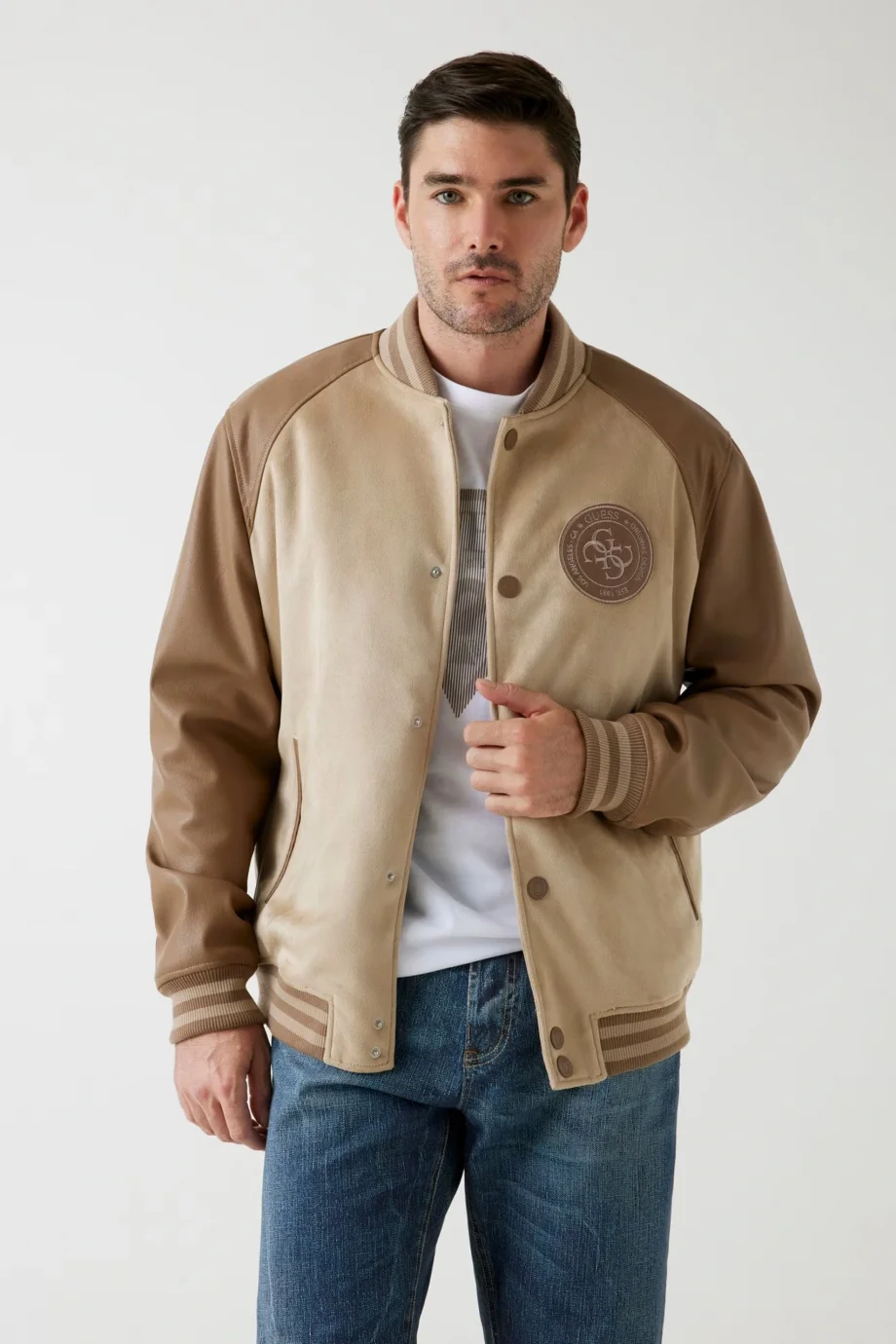 Guess Varsity Erkek Çok Renkli Bomber Ceket M5BL2BK1062-FN47