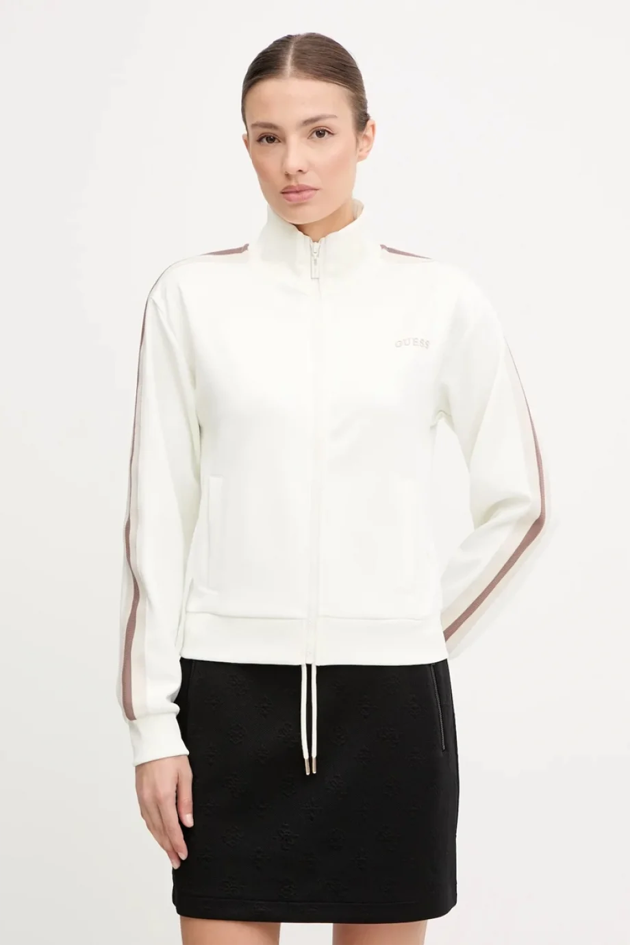 Guess Yarrow Kadın Krem Aktif Scuba  Eşofman  Üstü V5GQ18KCRU2-A10F