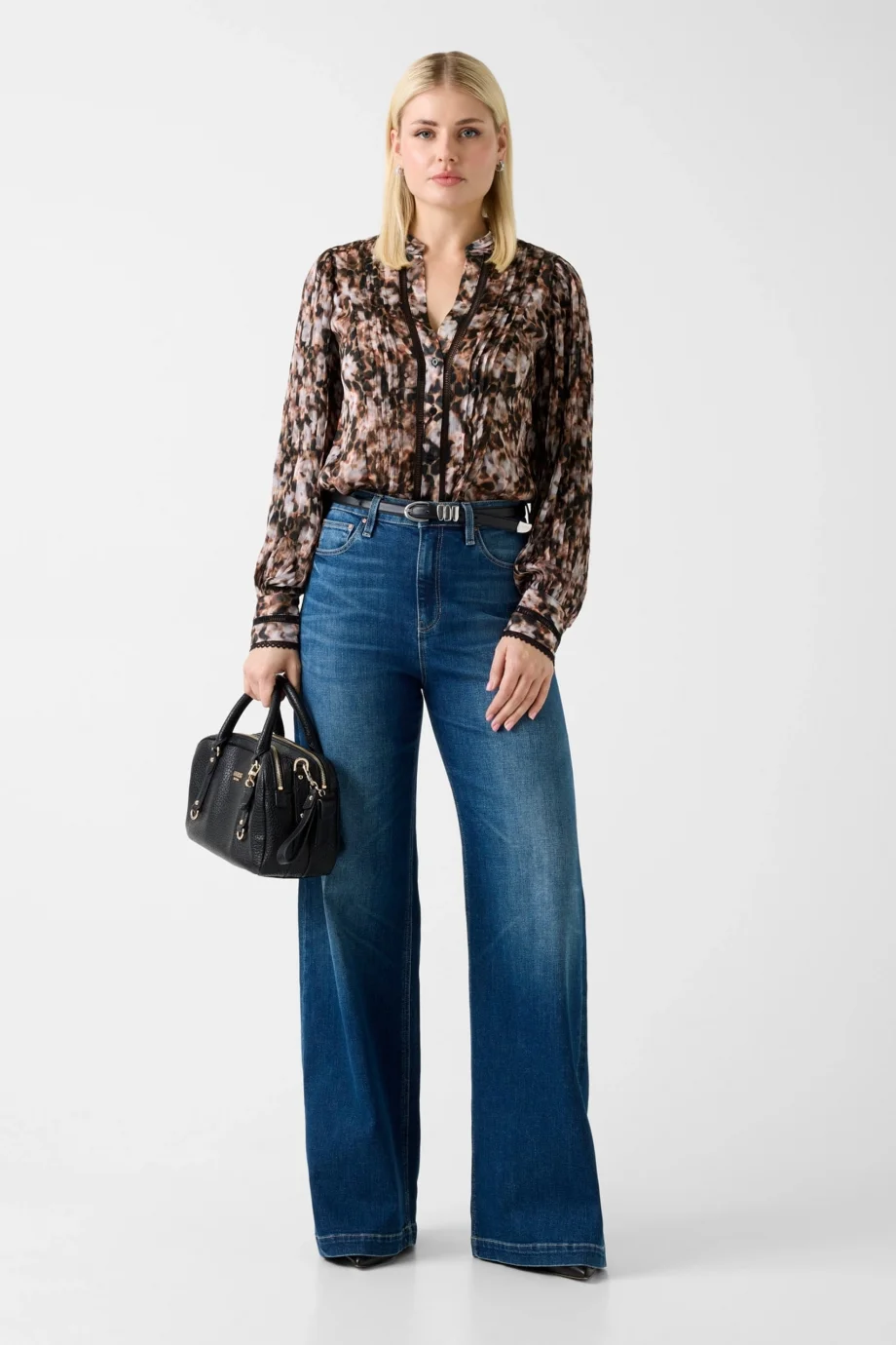 Guess Yeni Josette Uzun Kollu Kadın Çok Renkli Gömlek W5RH16WDW82-PM66