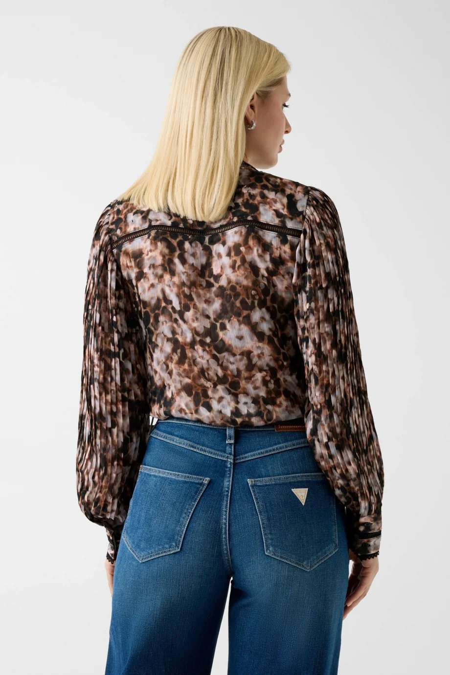 Guess Yeni Josette Uzun Kollu Kadın Çok Renkli Gömlek W5RH16WDW82-PM66