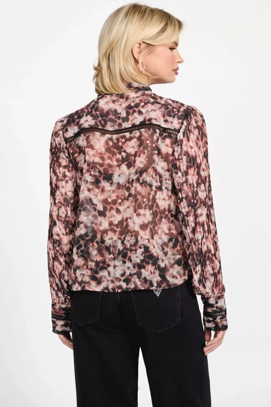 Guess Yeni Josette Uzun Kollu Kadın Kırmızı Gömlek W5RH16WDW82-PM6M