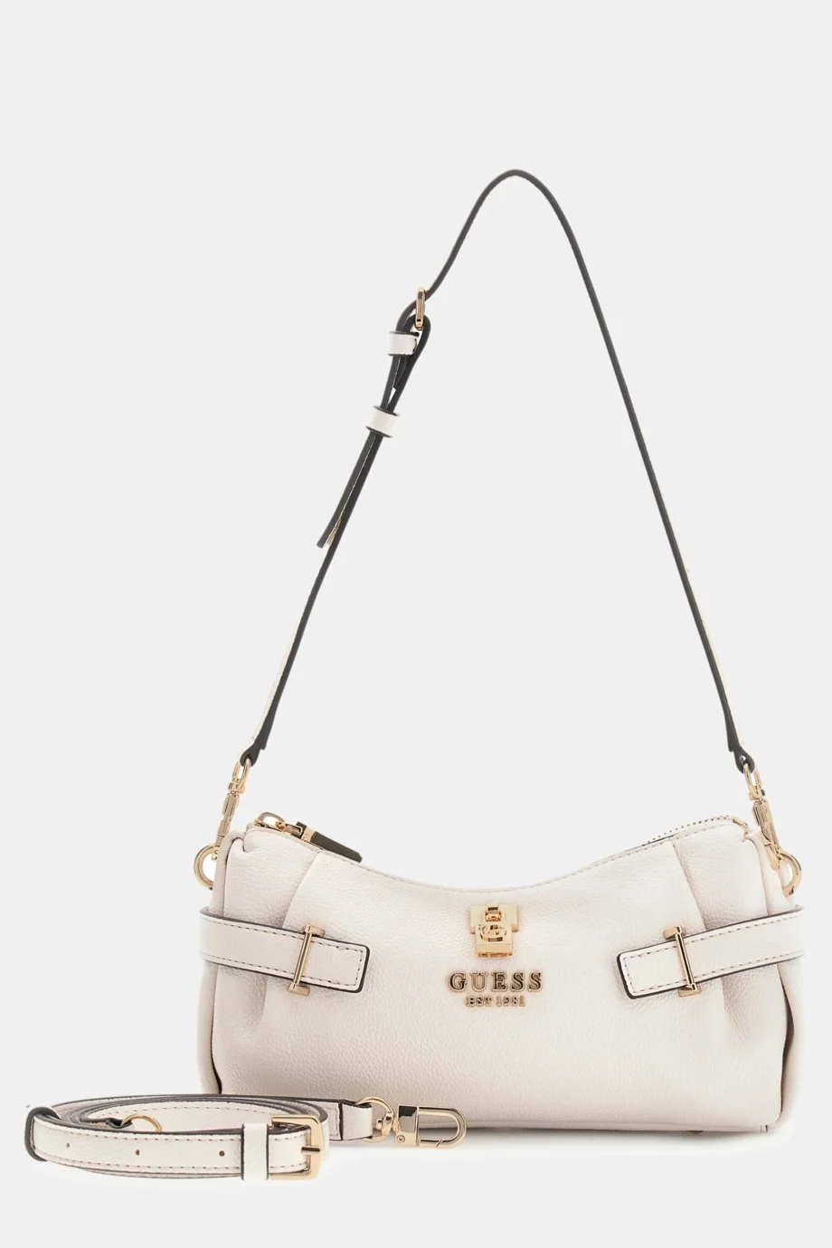 Guess Yesba Mini Üstten Fermuarlı Kadın Beyaz Omuz Çantası HWBG7833720-OFF