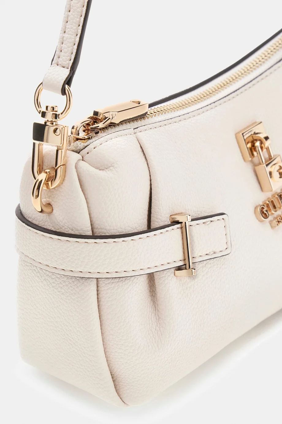 Guess Yesba Mini Üstten Fermuarlı Kadın Beyaz Omuz Çantası HWBG7833720-OFF