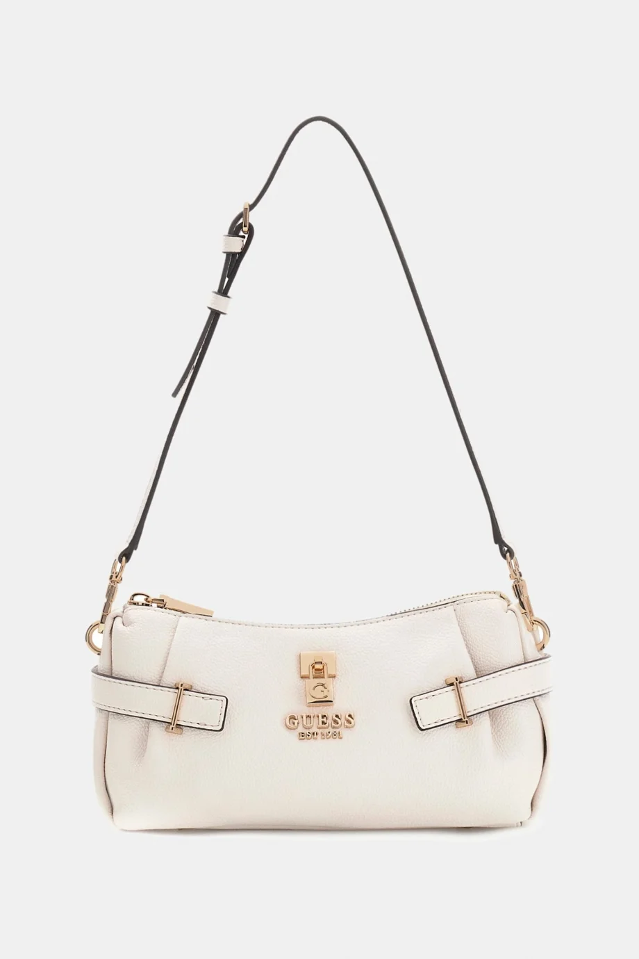 Guess Yesba Mini Üstten Fermuarlı Kadın Beyaz Omuz Çantası HWBG7833720-OFF