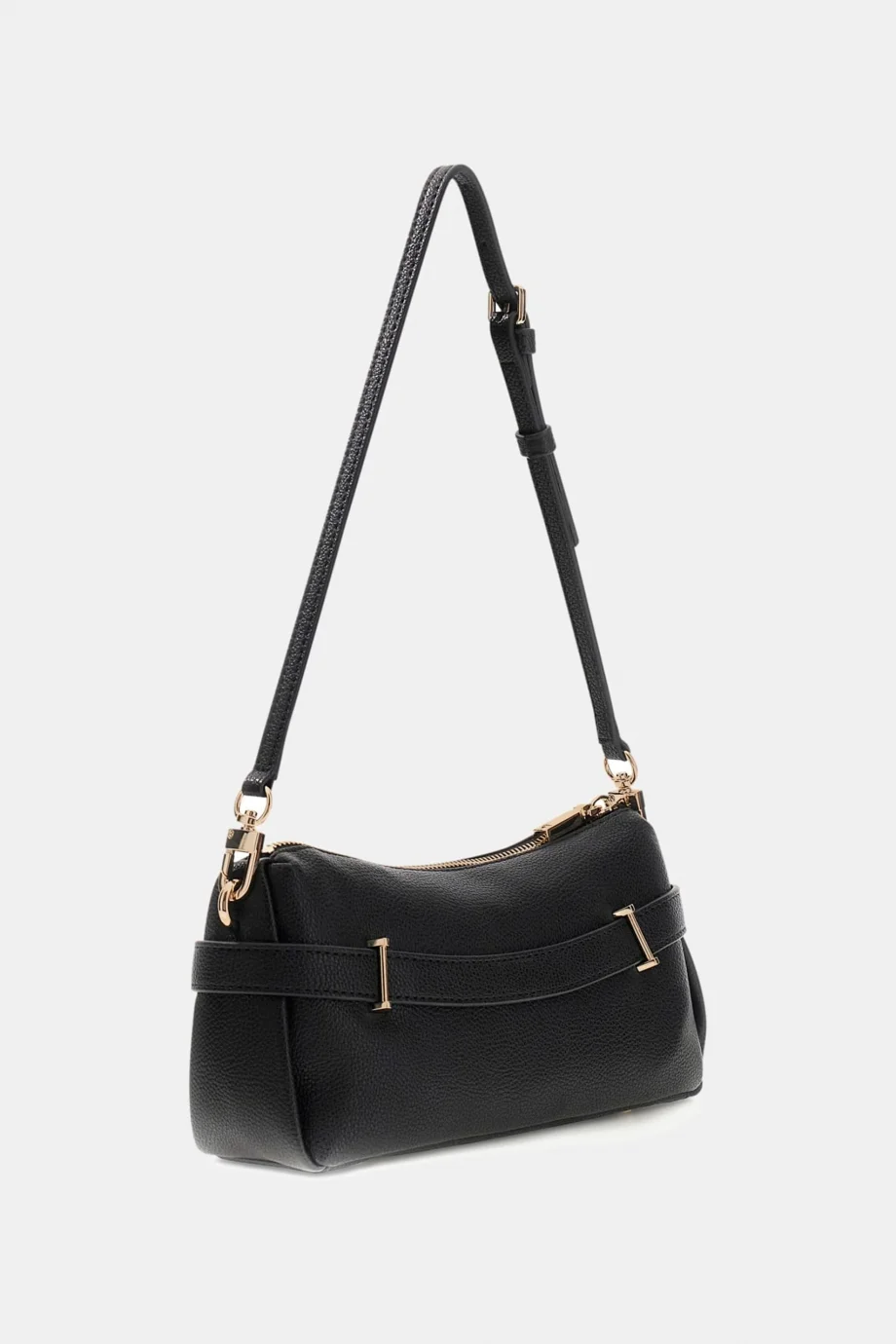 Guess Yesba Mini Üstten Fermuarlı Kadın Siyah Omuz Çantası HWBG7833720-BLA