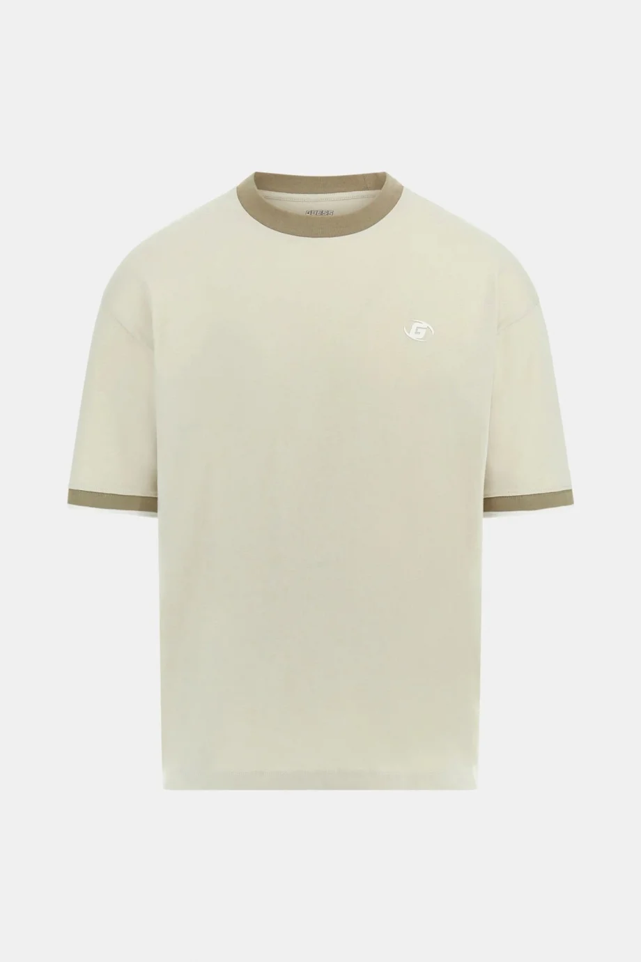 Guess Yuki Erkek Bej Aktif Oversize Fit T-Shirt Z5BI06I3Z14-G9D0