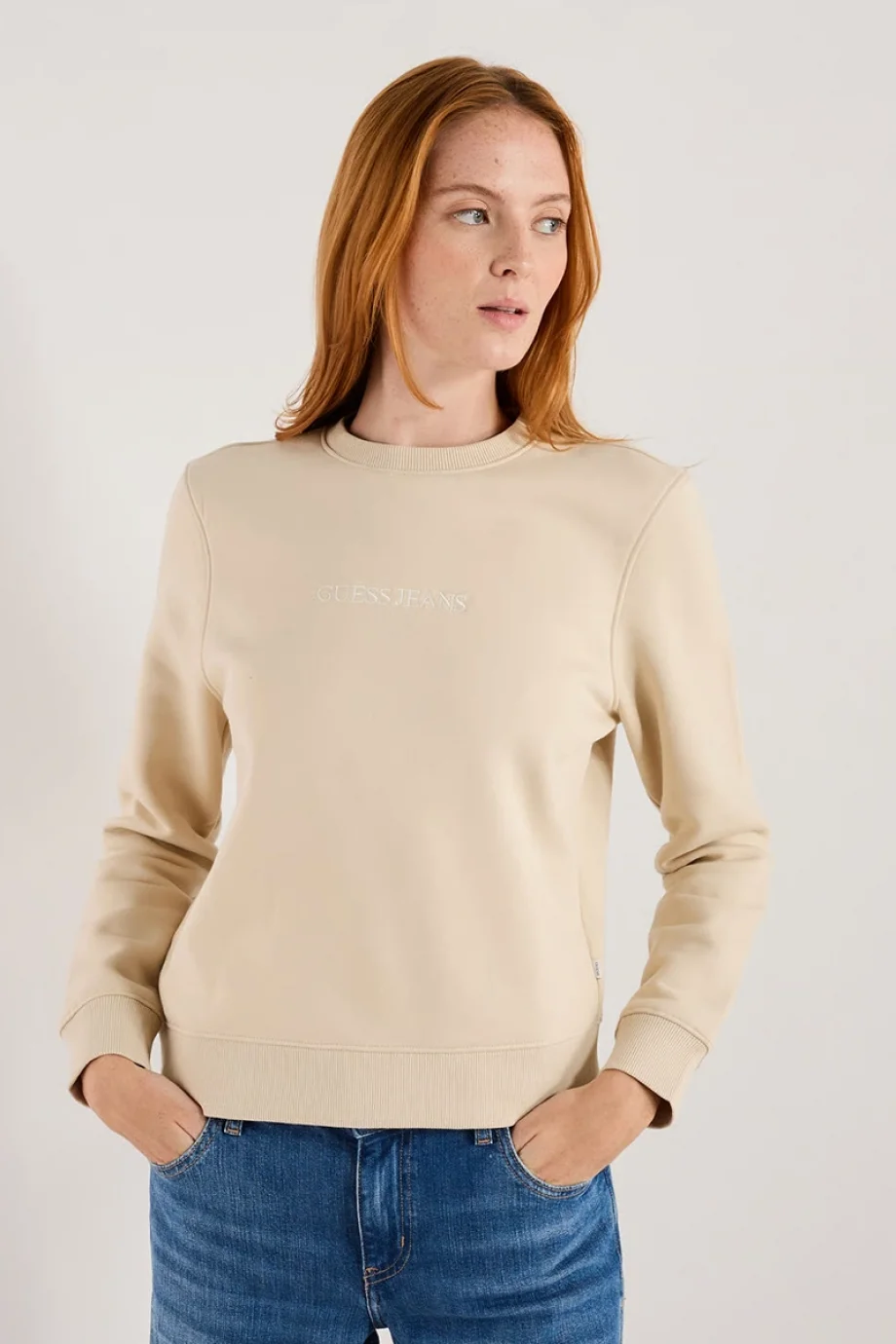 Guesss Kadın Bej Sweatshirt W4YQ10KC811-G1W7