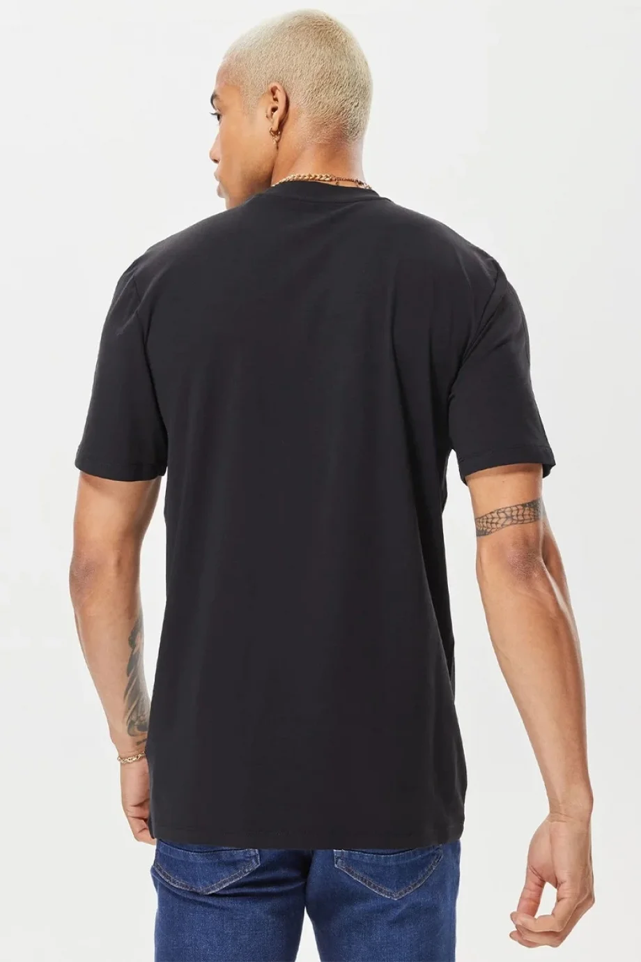 Guess HEDLEY SS T-SHIRT Erkek Siyah T-shirt Z2YI12JR06K-JBLK