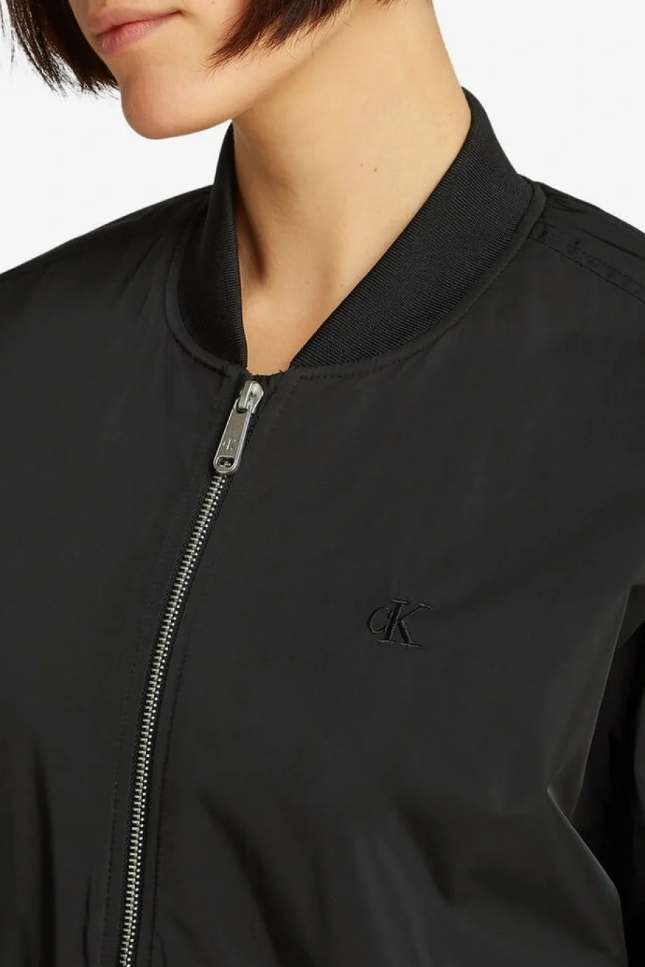 Calvin Klein LONG BOMBER Kadın Siyah Ceket J20J224702-BEH