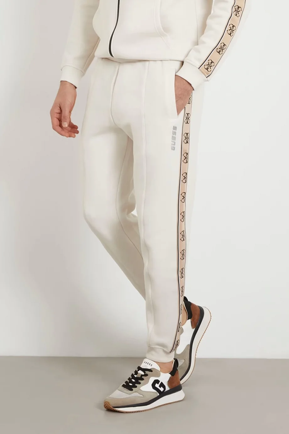 Guess MICKEY CUFF PANT Erkek Bej Eşofman Altı Z2YB09KB3P2-G9L9