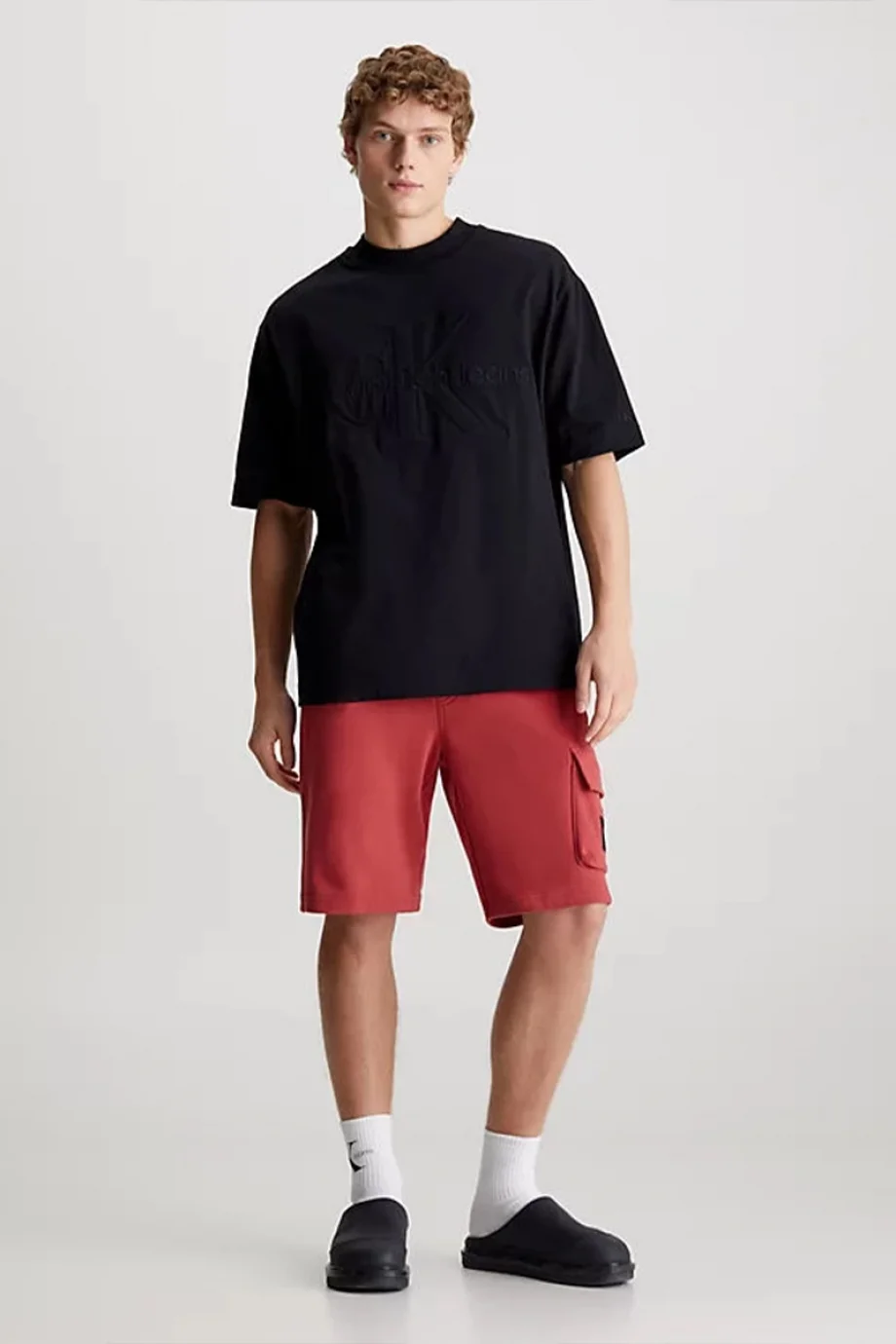 Calvin Klein MONOLOGO BADGE SHORT Erkek Kırmızı Şort J30J325132-XA0