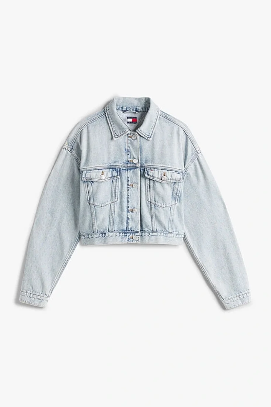 Tommy Hilfiger OVSZ CROP TRUCKER JACKET BI6012 Kadın  Ceket DW0DW212891AB