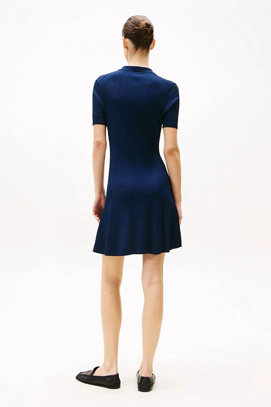 Tommy Hilfiger RIB BUTTON F&F POLO SWT DRESS Kadın  Elbise WW0WW45512C1G