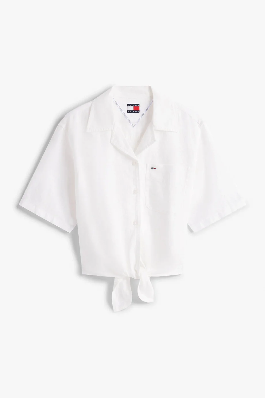Tommy Hilfiger TJW CRP LINEN SS SHIRT Kadın  Gömlek DW0DW20286YBL