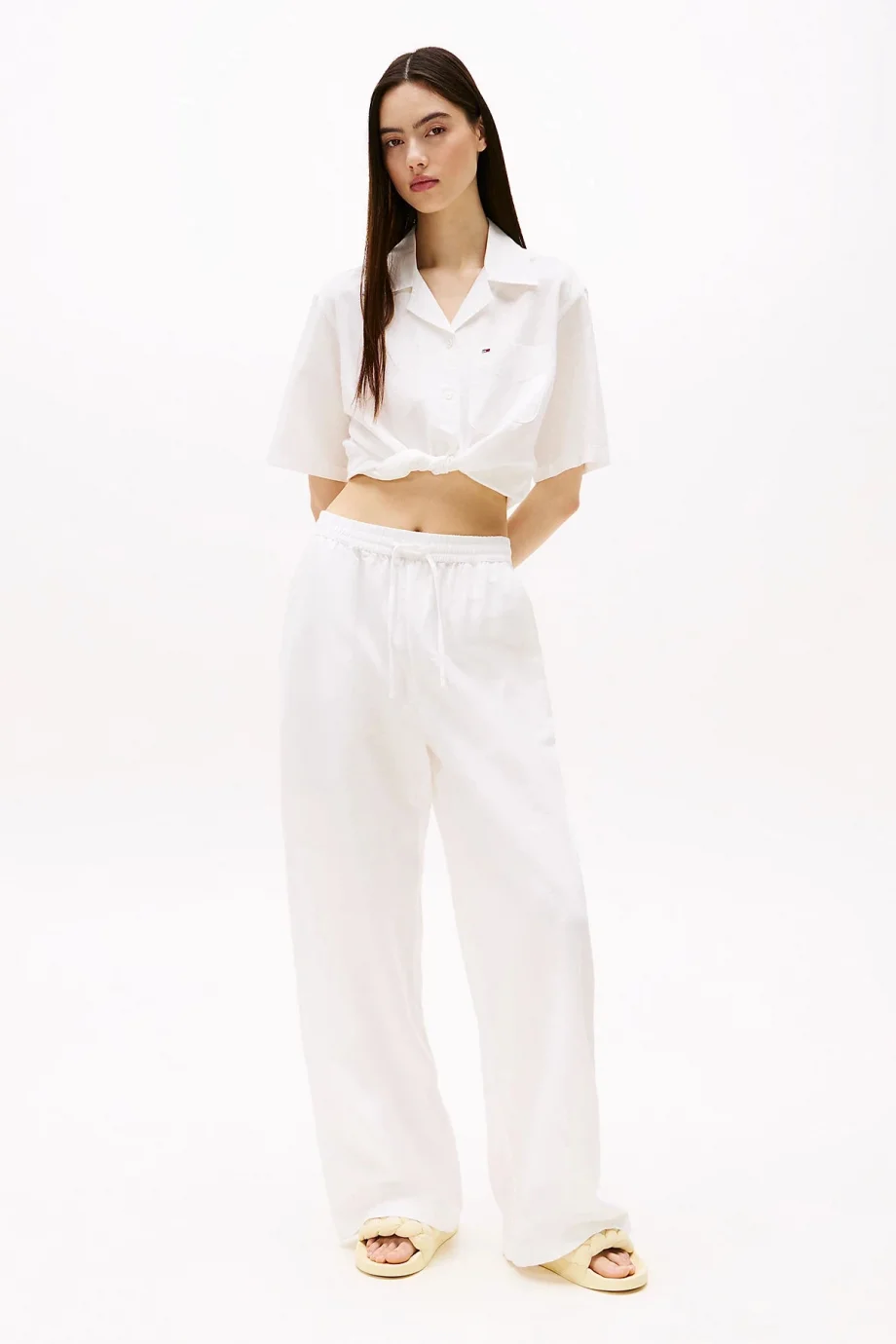 Tommy Hilfiger TJW CRP LINEN SS SHIRT Kadın  Gömlek DW0DW20286YBL