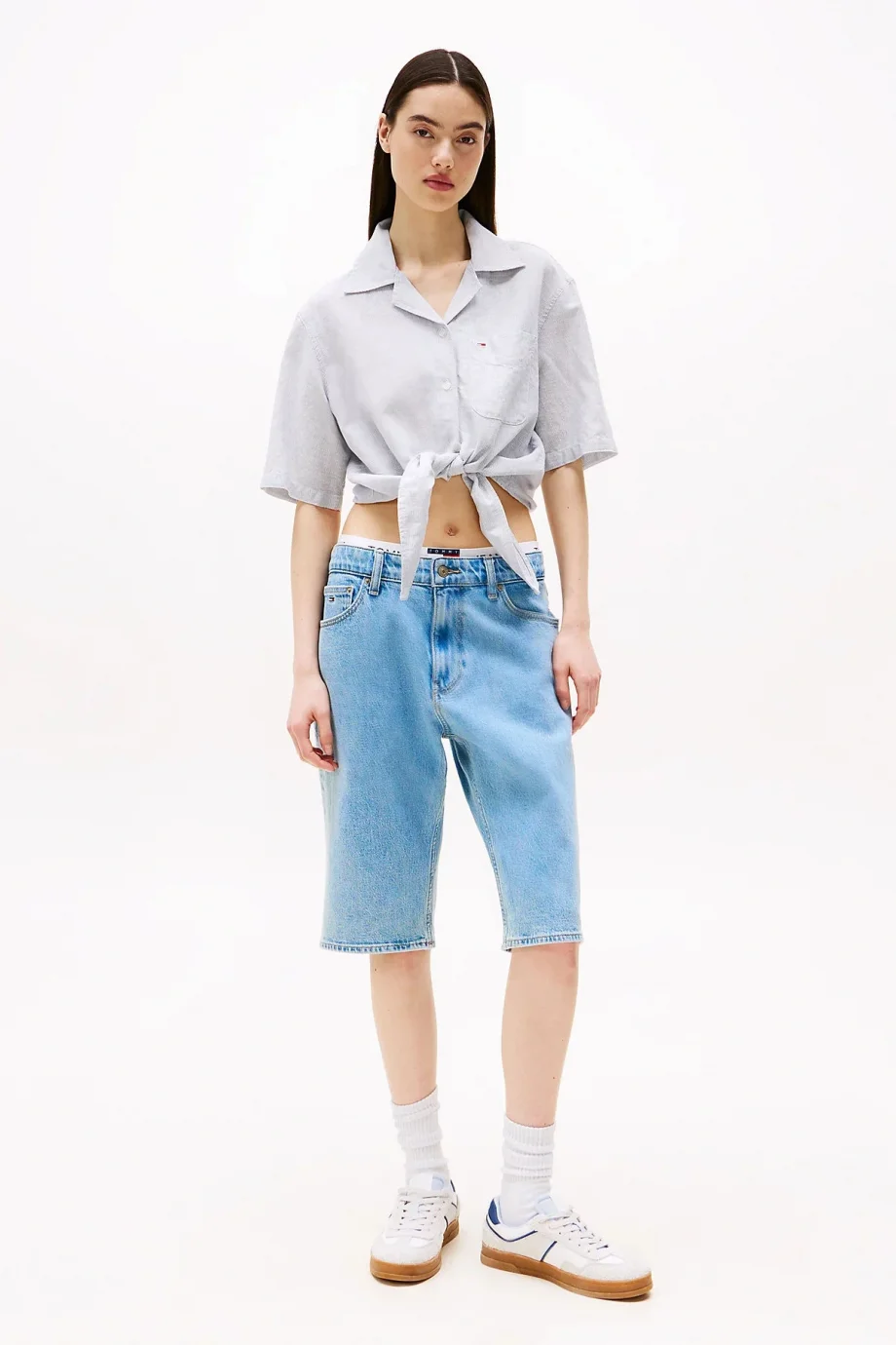 Tommy Hilfiger TJW CRP LINEN SS SHIRT Kadın  Gömlek DW0DW202860A8