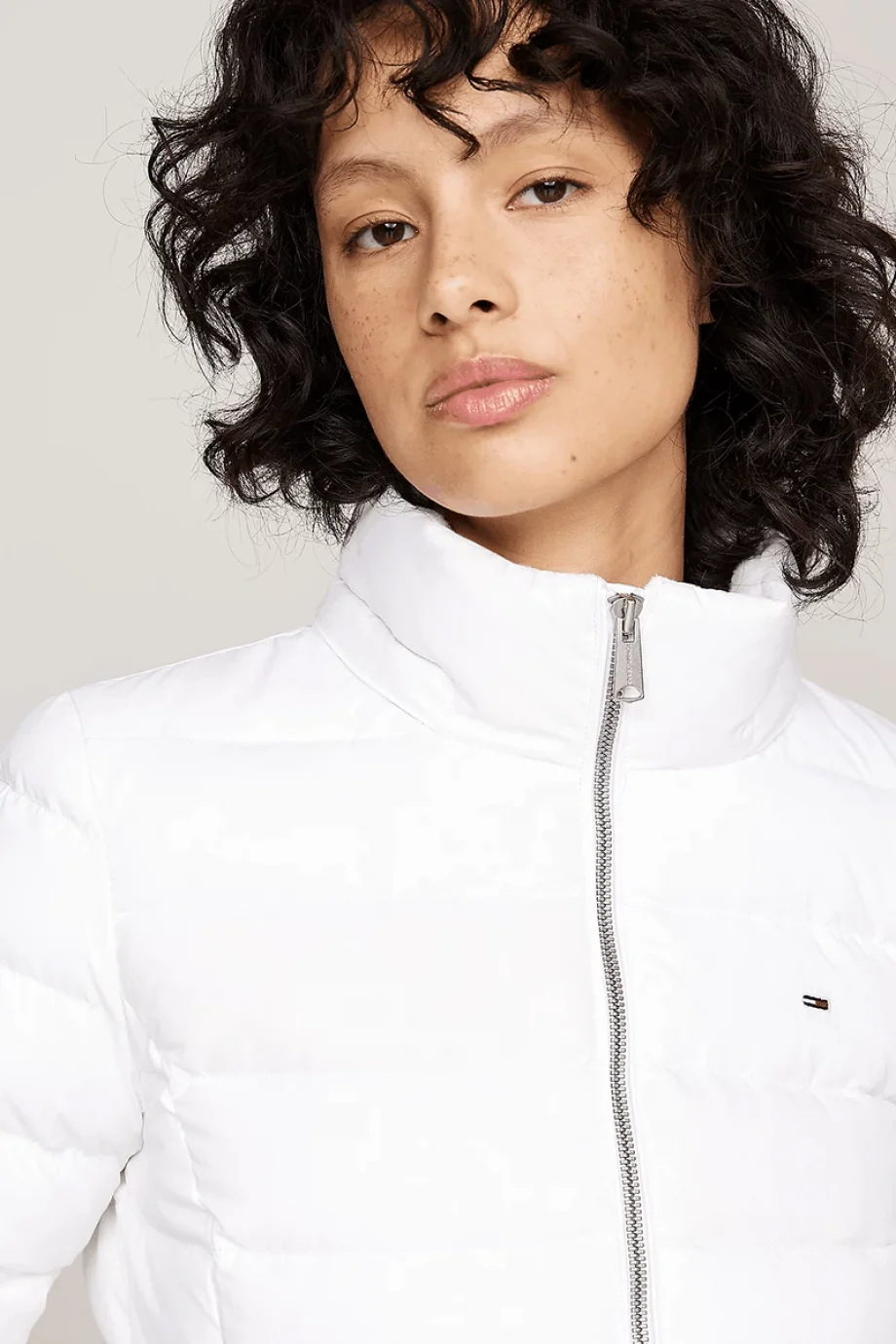 Tommy Hilfiger TJW ESSENTIAL HOODED DOWN COAT Kadın BEYAZ Mont DW0DW18864YBR