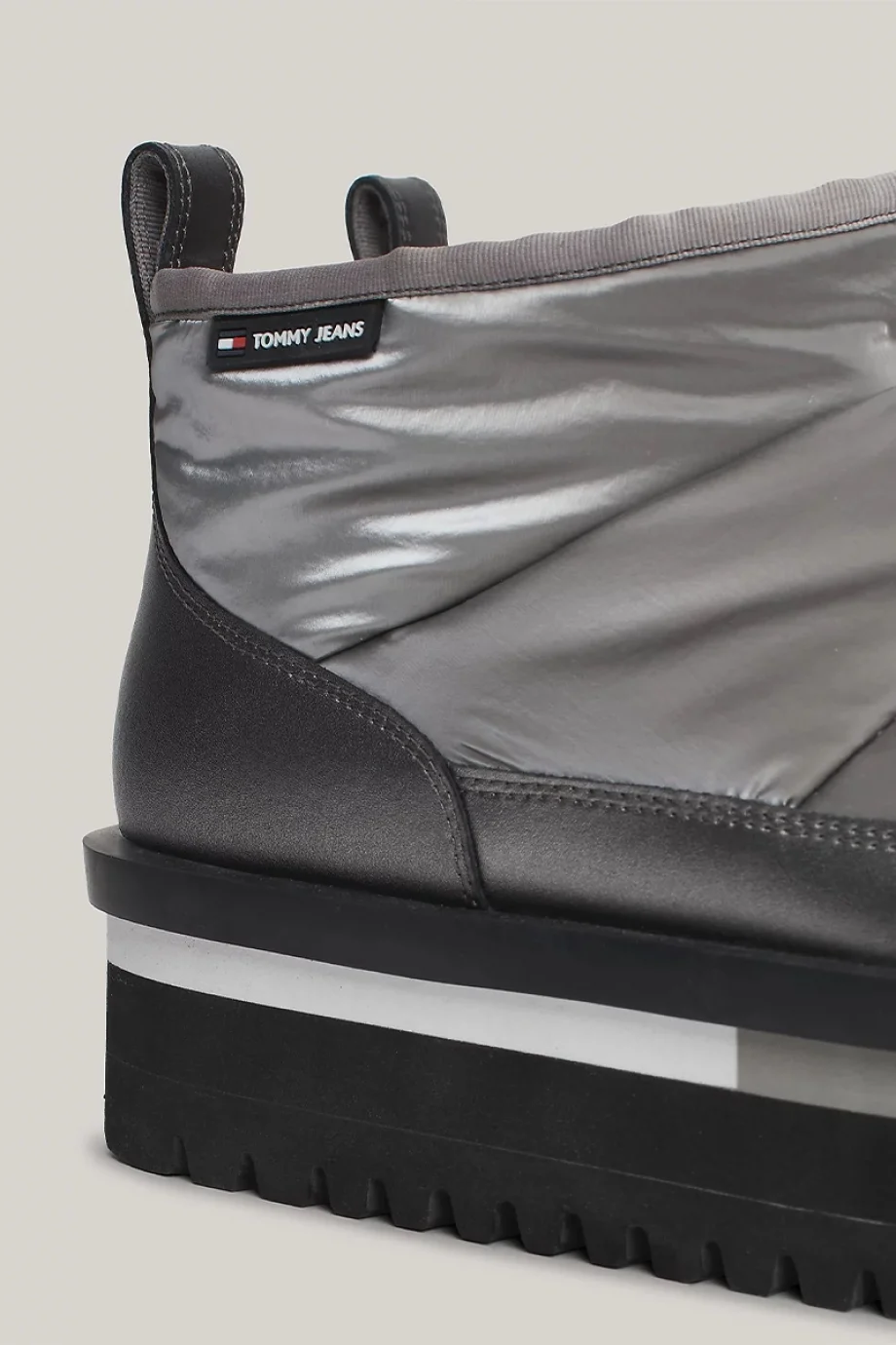 Tommy Hilfiger TJW NYLON FLATFORM BOOT WL Kadın Metalik Gri Bot EN0EN02689TRH