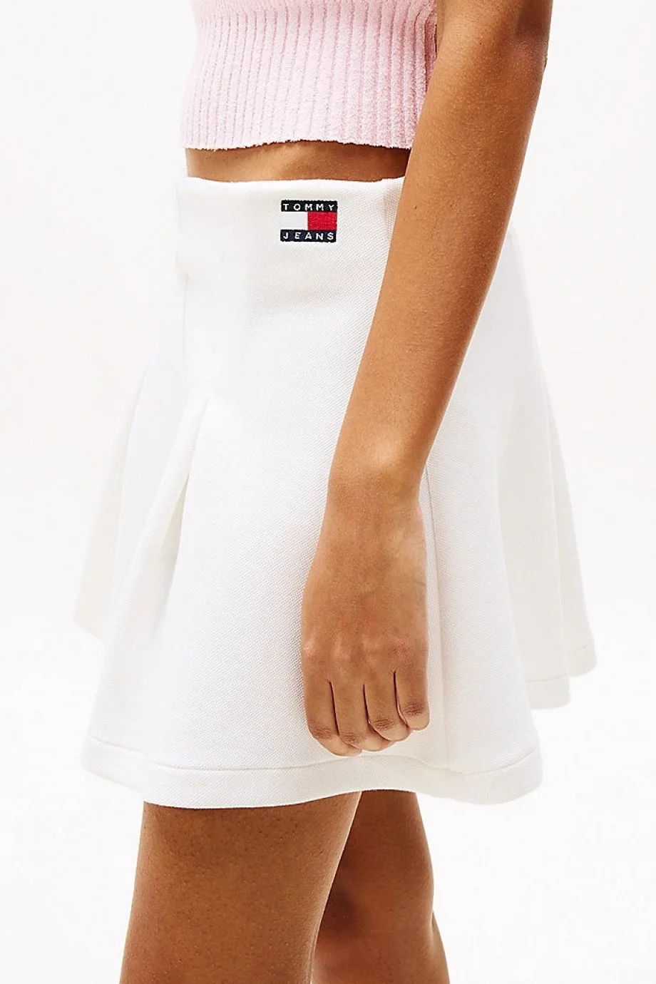 Tommy Hilfiger TJW PIQUE BADGE F&F SKIRT EXT Kadın  Etek DW0DW20268TCR