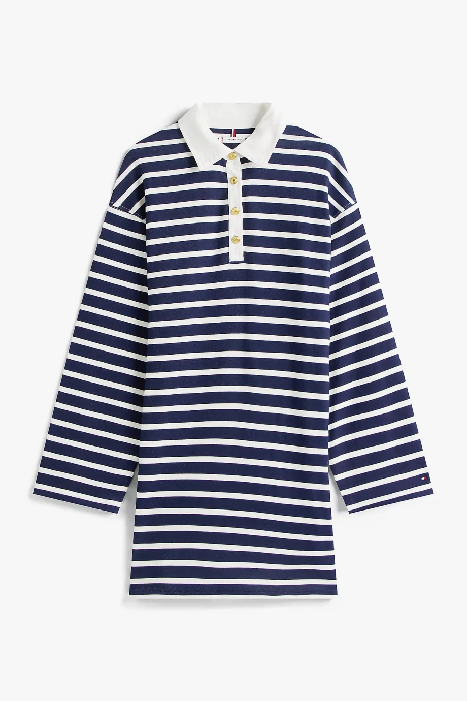 Tommy Hilfiger Altın Düğmeli Rugby Penye Kadın Elbise WW0WW483920Y7