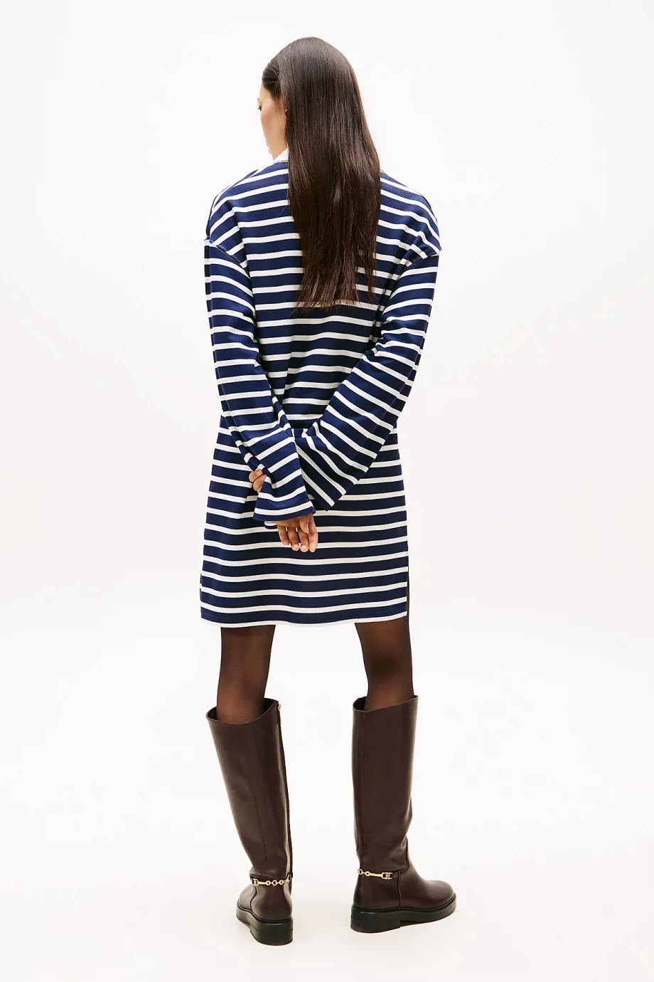 Tommy Hilfiger Altın Düğmeli Rugby Penye Kadın Elbise WW0WW483920Y7