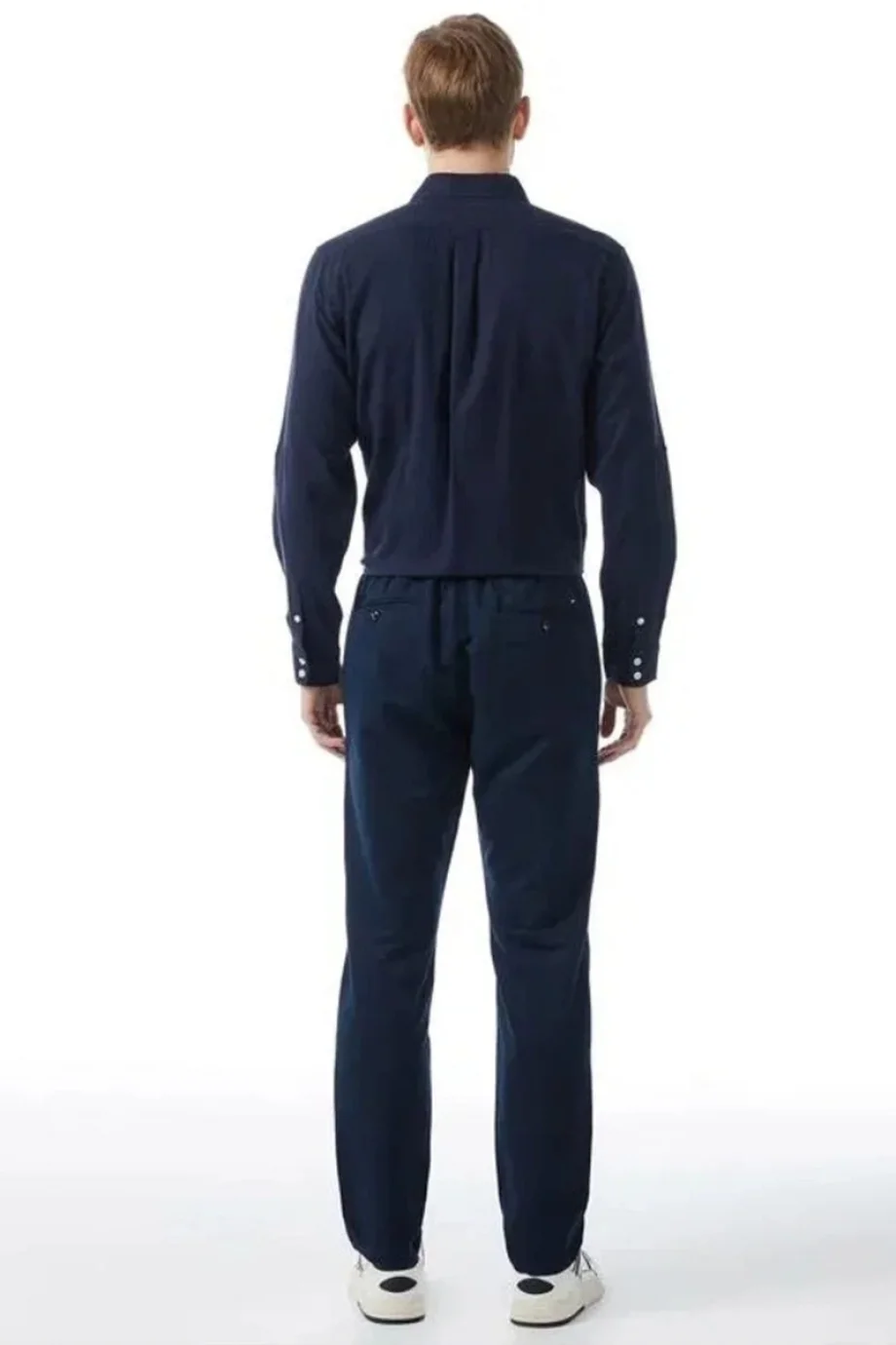 Tommy Hilfiger CHINO HARLEM PO DRWS CO LINEN Erkek Lacivert Pantolon MW0MW34533C5J