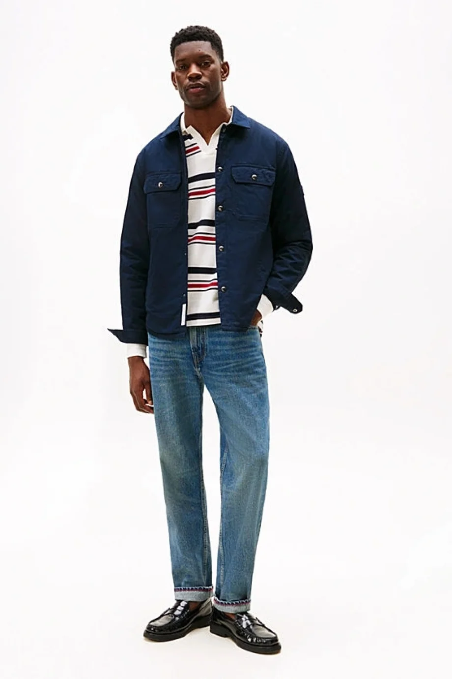 Tommy Hilfiger Dolgulu Gömlek Erkek Mavi Ceket MW0MW40611DW5