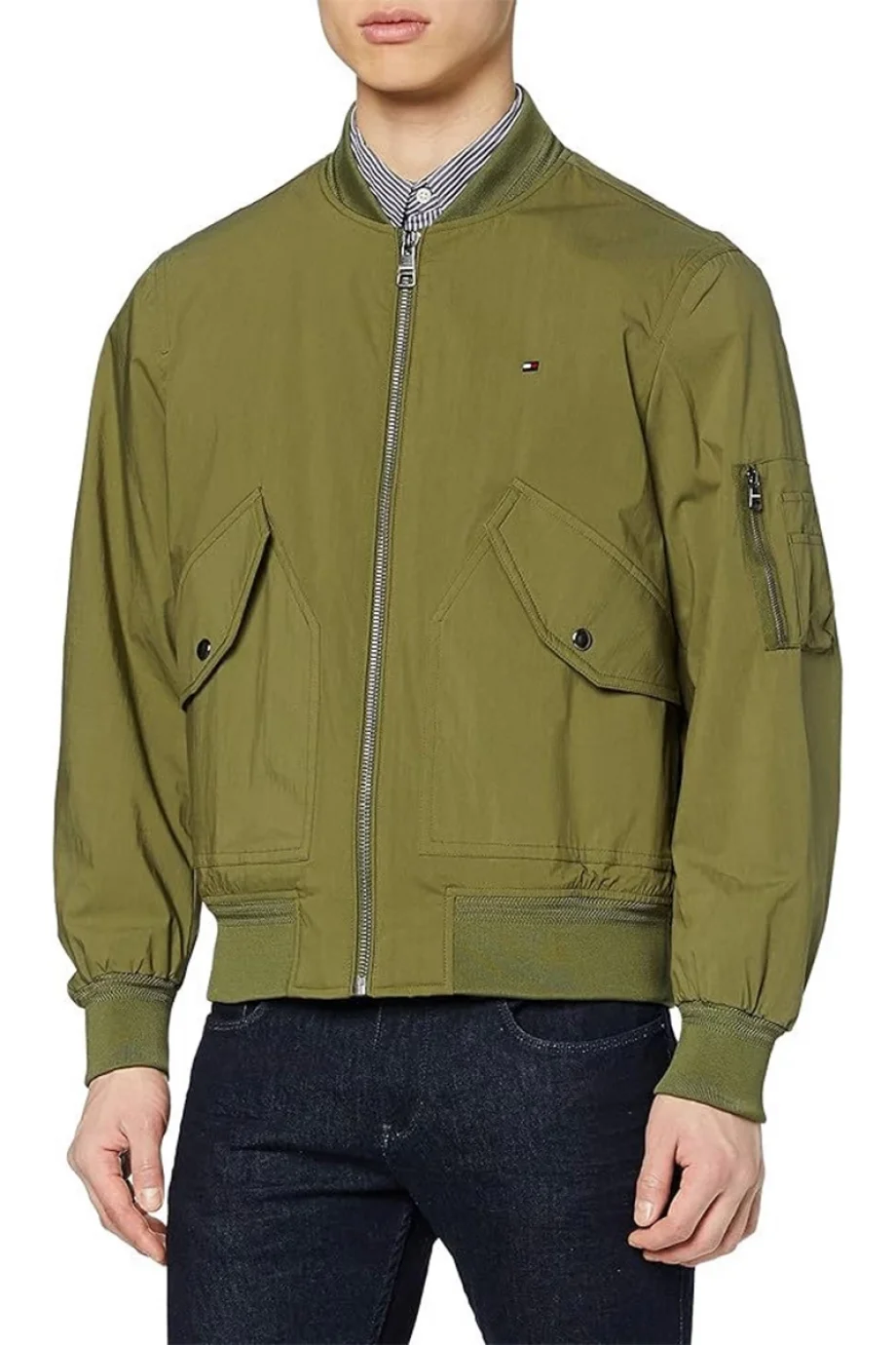 Tommy Hilfiger AUTHENTIC BOMBER Erkek YEŞİL Ceket MW0MW36592MSH