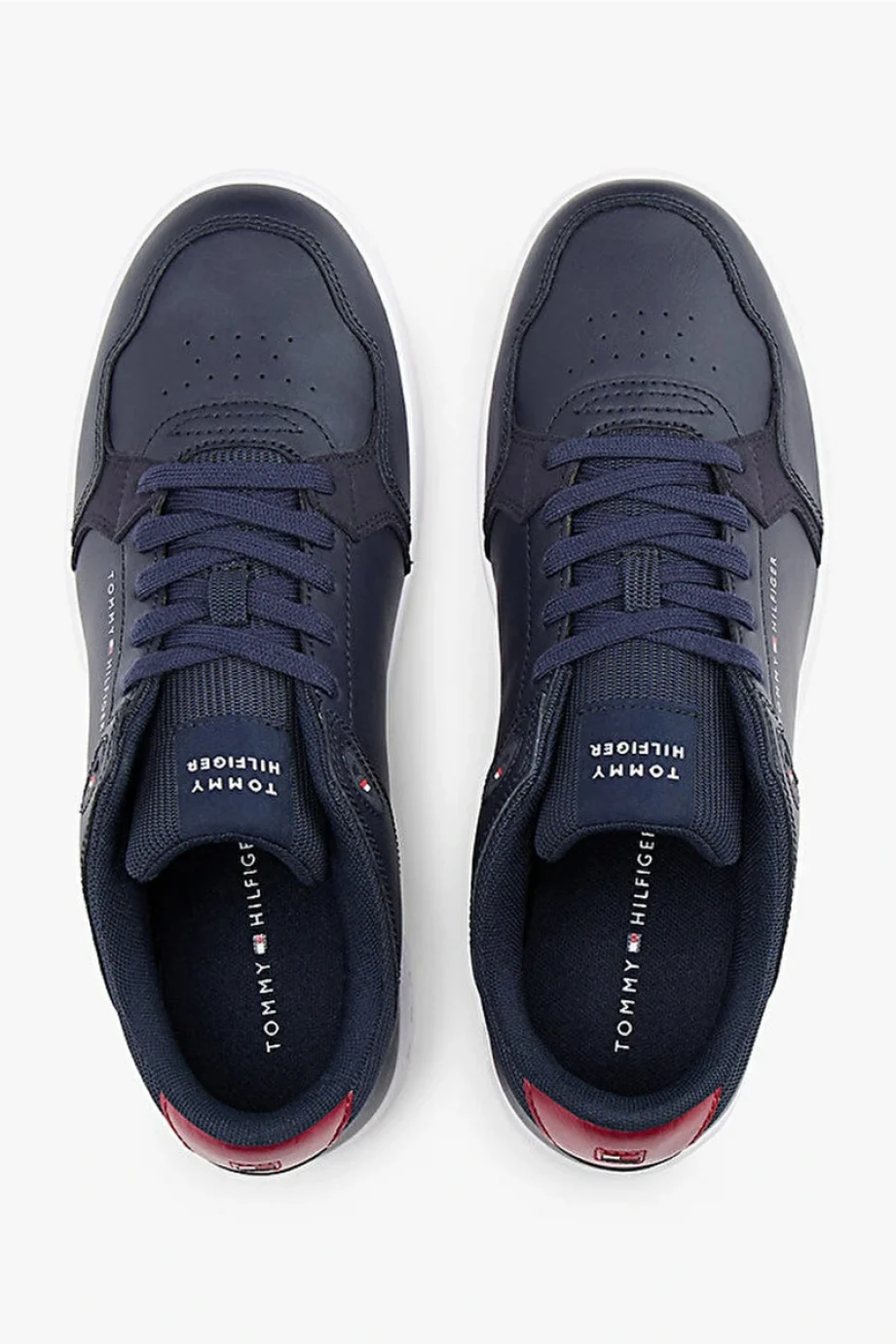 Tommy Hilfiger Erkek Basketbol Stili Deri Karışımlı Mavi Sneaker FM0FM05518DW5