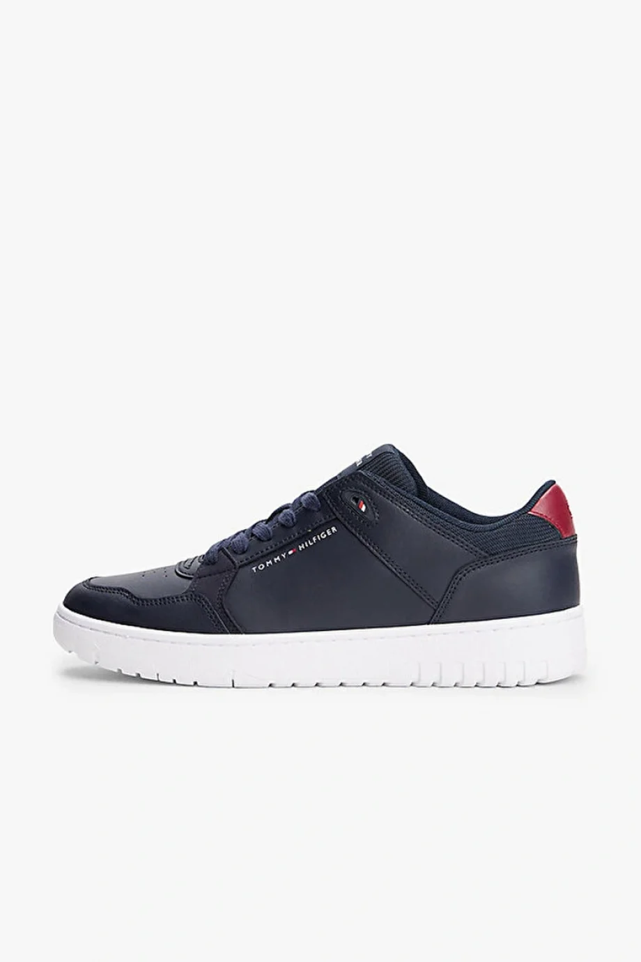 Tommy Hilfiger Erkek Basketbol Stili Deri Karışımlı Mavi Sneaker FM0FM05518DW5