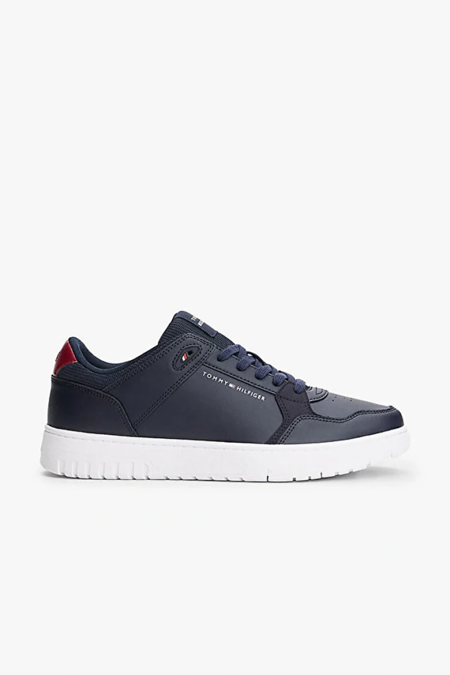 Tommy Hilfiger Erkek Basketbol Stili Deri Karışımlı Mavi Sneaker FM0FM05518DW5