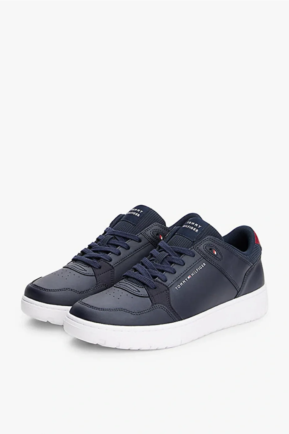 Tommy Hilfiger Erkek Basketbol Stili Deri Karışımlı Mavi Sneaker FM0FM05518DW5