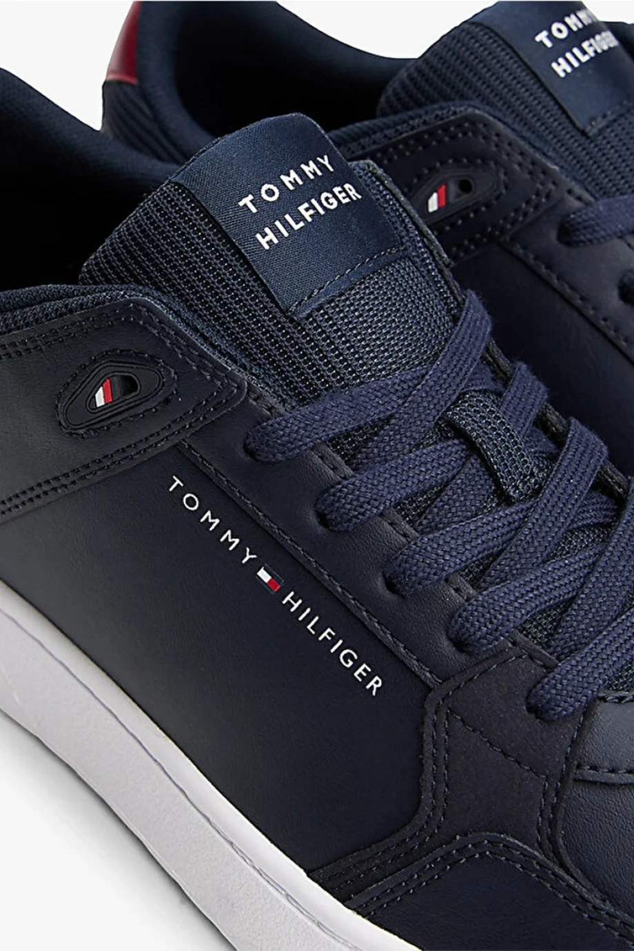 Tommy Hilfiger Erkek Basketbol Stili Deri Karışımlı Mavi Sneaker FM0FM05518DW5