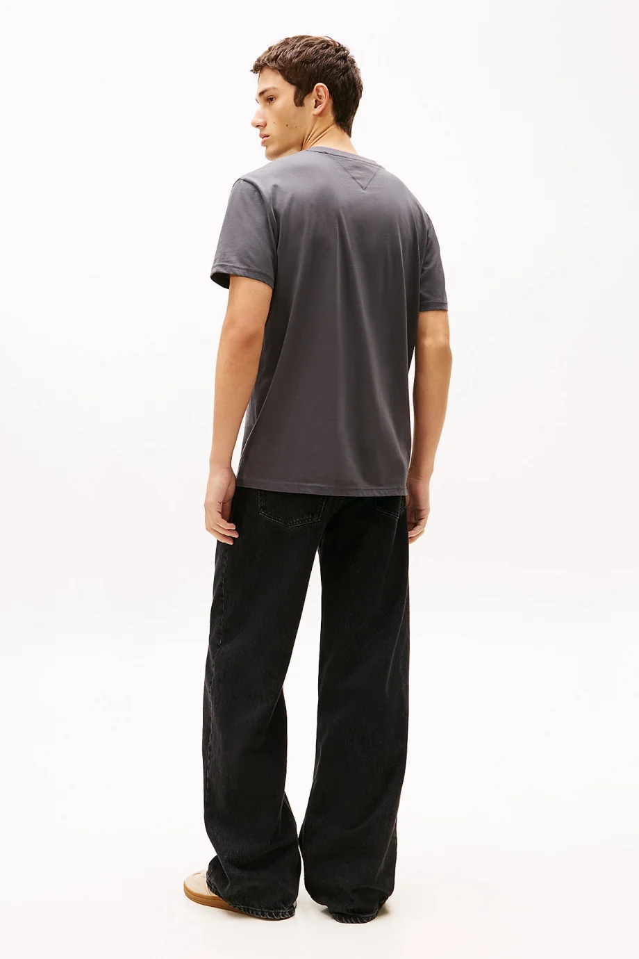 Tommy Hilfiger Erkek Gri Regular Fit T-Shirt