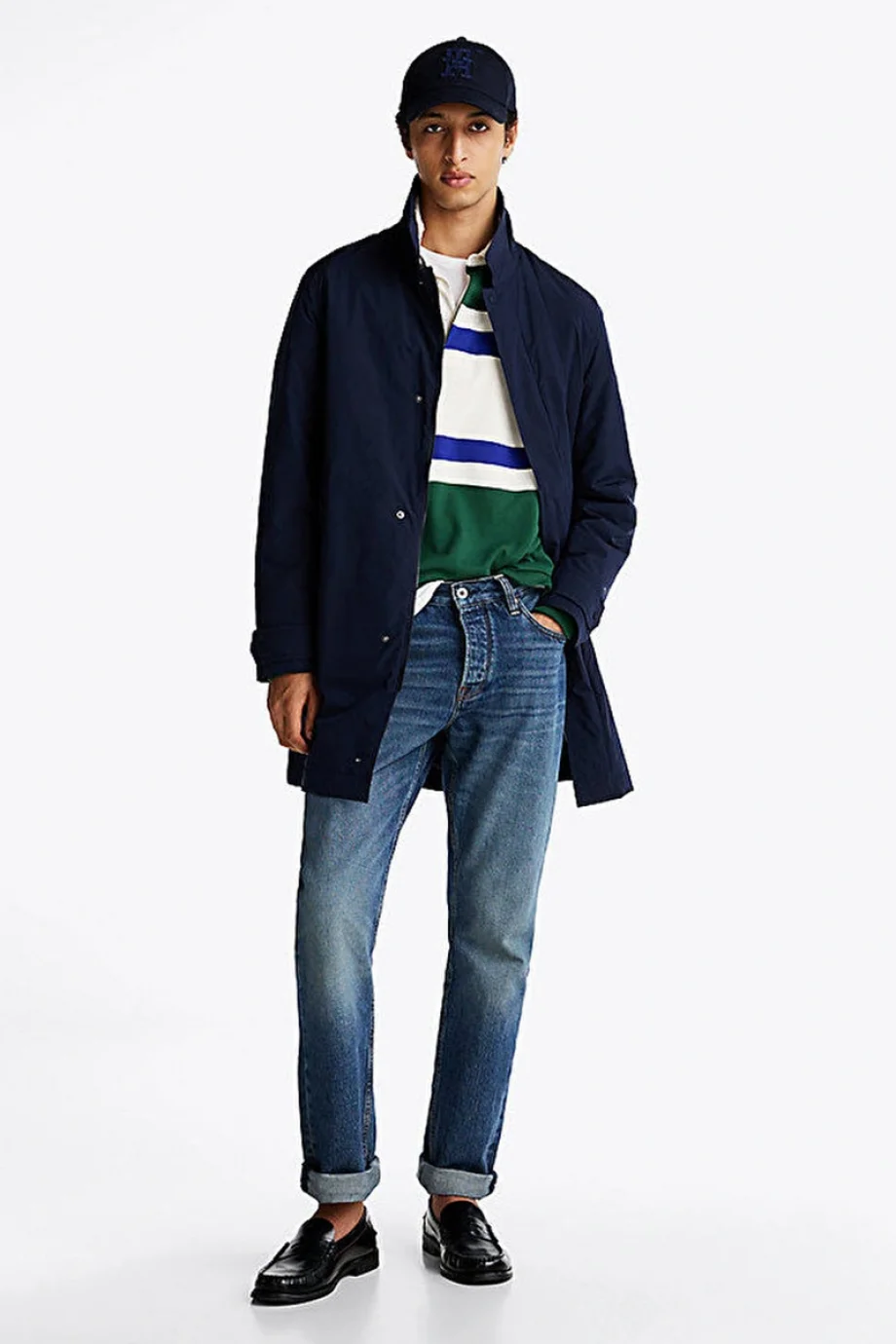 Tommy Hilfiger LW PACKABLE CARCOAT Erkek lacivert Mont MW0MW37651DW5