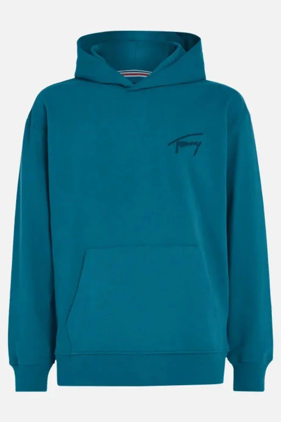 Tommy Hilfiger TJM RLX SIGNATURE HOODIE EXT Erkek Turkuaz Sweatshirt DM0DM17990CT0