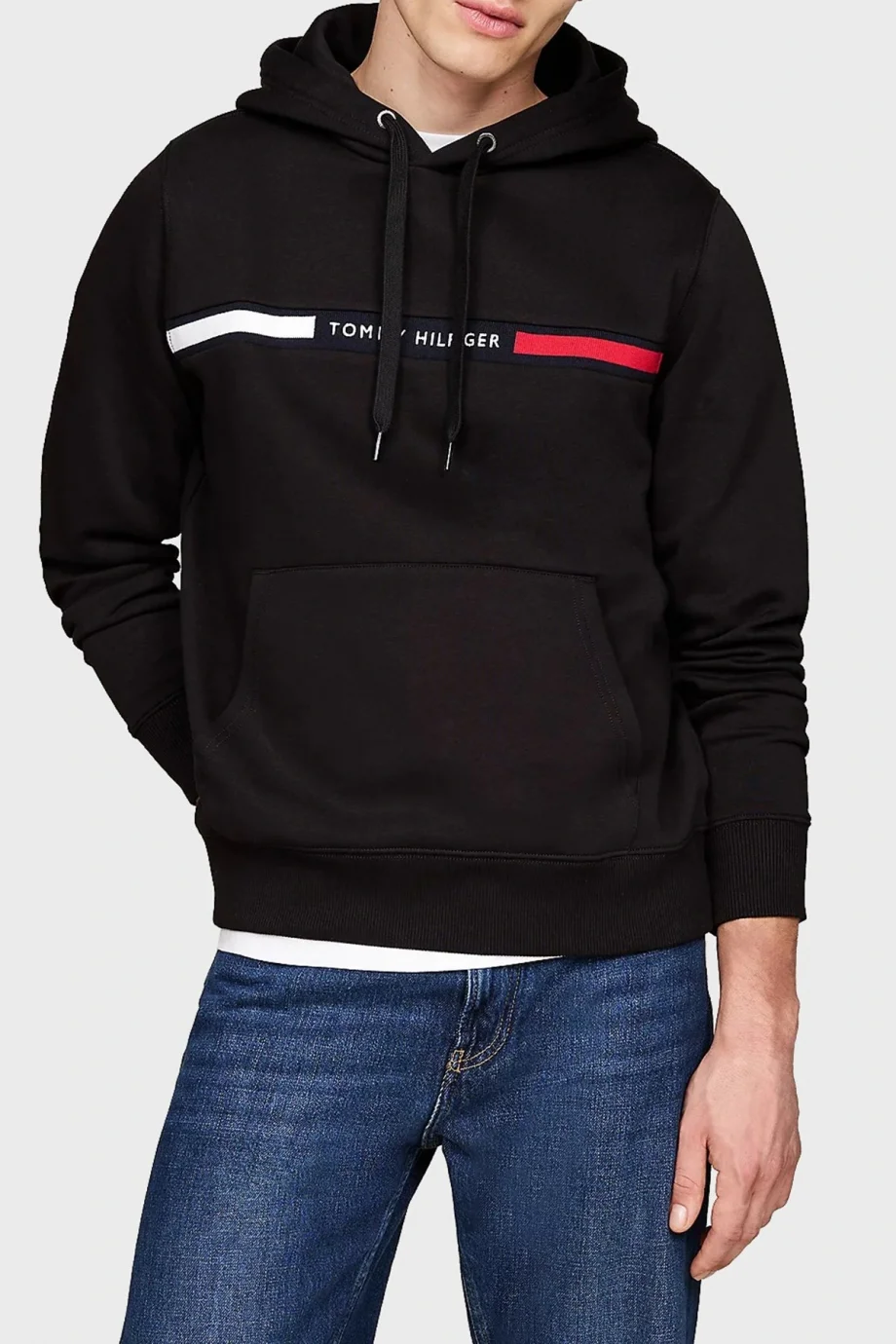 Tommy Hilfiger Göğsü Hilfiger Eklemeli Erkek  SweatshirtMW0MW37361BDS