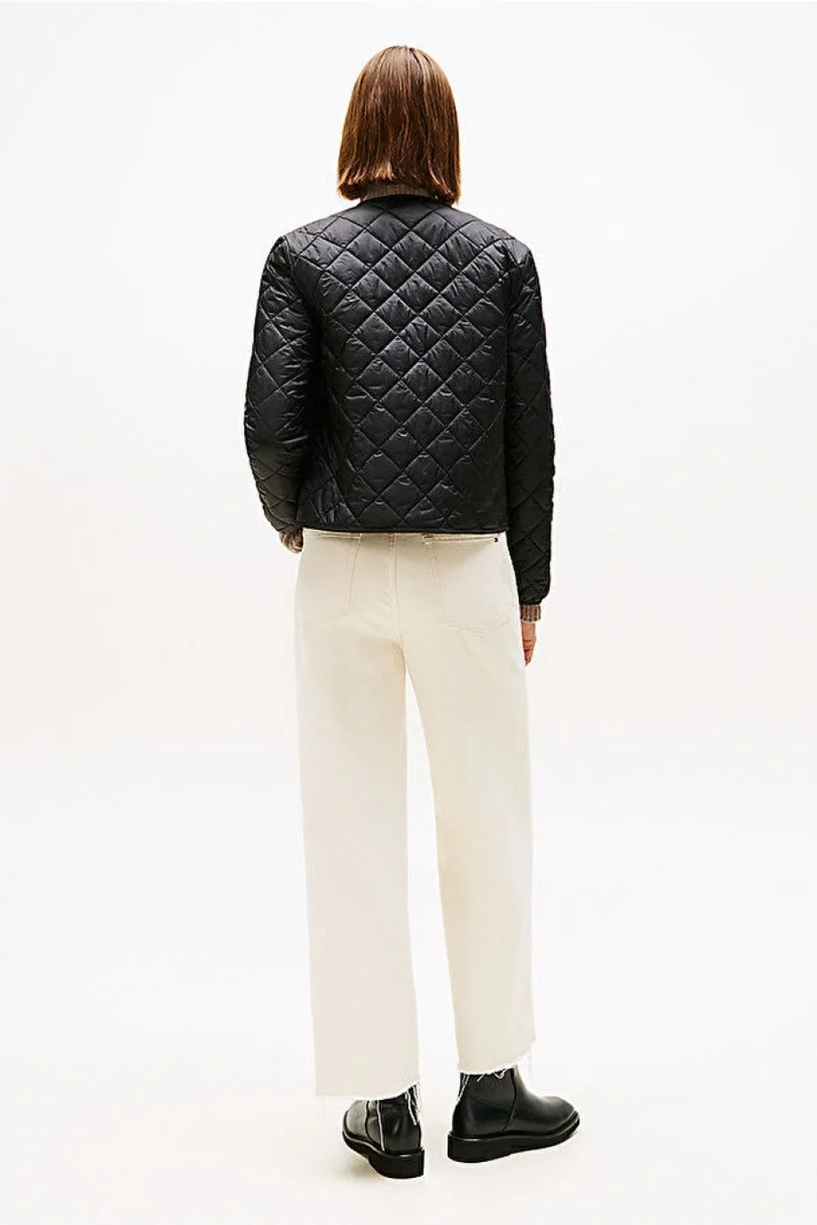 Tommy Hilfiger Hafif Dolgulu Normal Kesim Kapitone Kadın Siyah Ceket WW0WW47290BDS