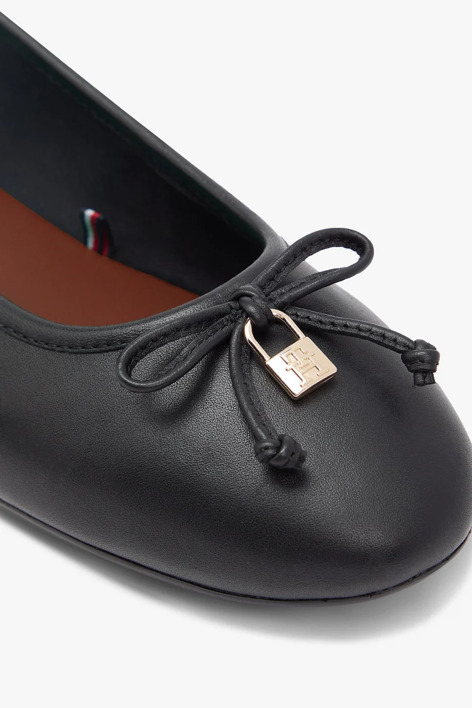 Tommy Hilfiger Hilfiger Düz Deri Kadın Siyah Babet FW0FW09006BDS