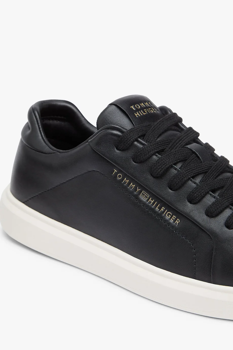 Tommy Hilfiger Icon Court Hafif Parlak Kadın Siyah Sneaker FW0FW08949BDS