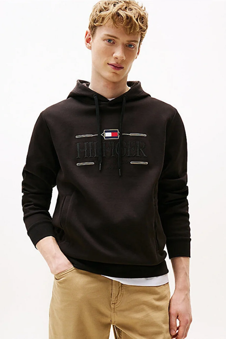 Tommy Hilfiger ICON HILFIGER HOODIE Erkek Siyah Sweatshirt MW0MW39586BDS