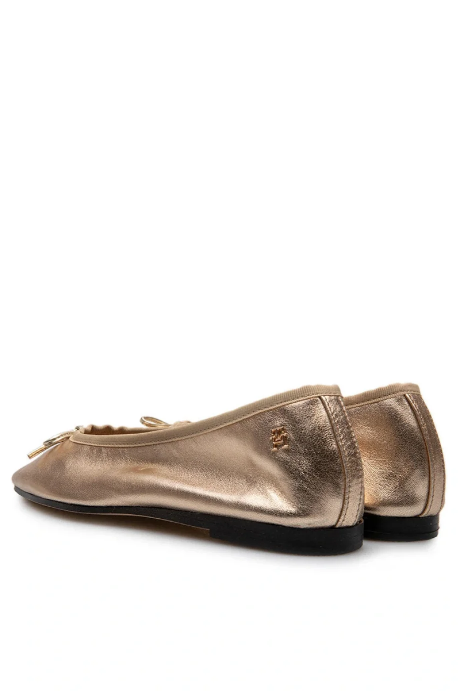 Tommy Hilfiger BALLERINA SOFT LEATHER METALLIC Kadın ALTIN Babet FW0FW084520HS