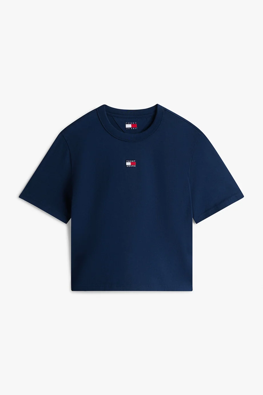 Tommy Hilfiger Kadın Bol Kesim Armalı Mavi T-shirt DW0DW22202C1G