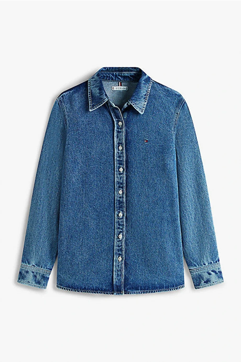 Tommy Hilfiger Lana Normal Kesim Denim Kadın Gömlek WW0WW472191A5