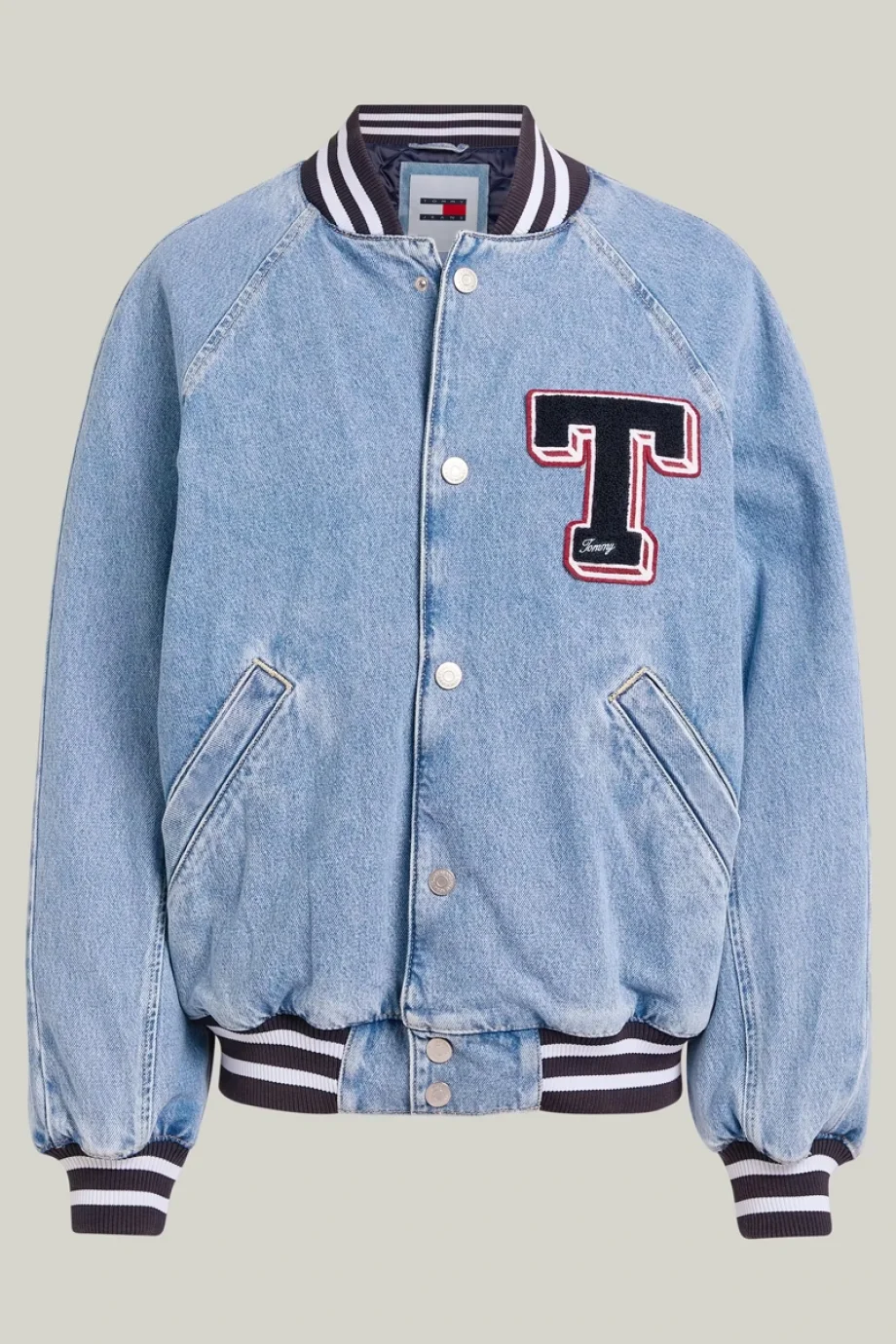 Tommy Hilfiger LETTERMAN DENIM JACKET CH7011 Kadın Denim Ceket DW0DW182021AB