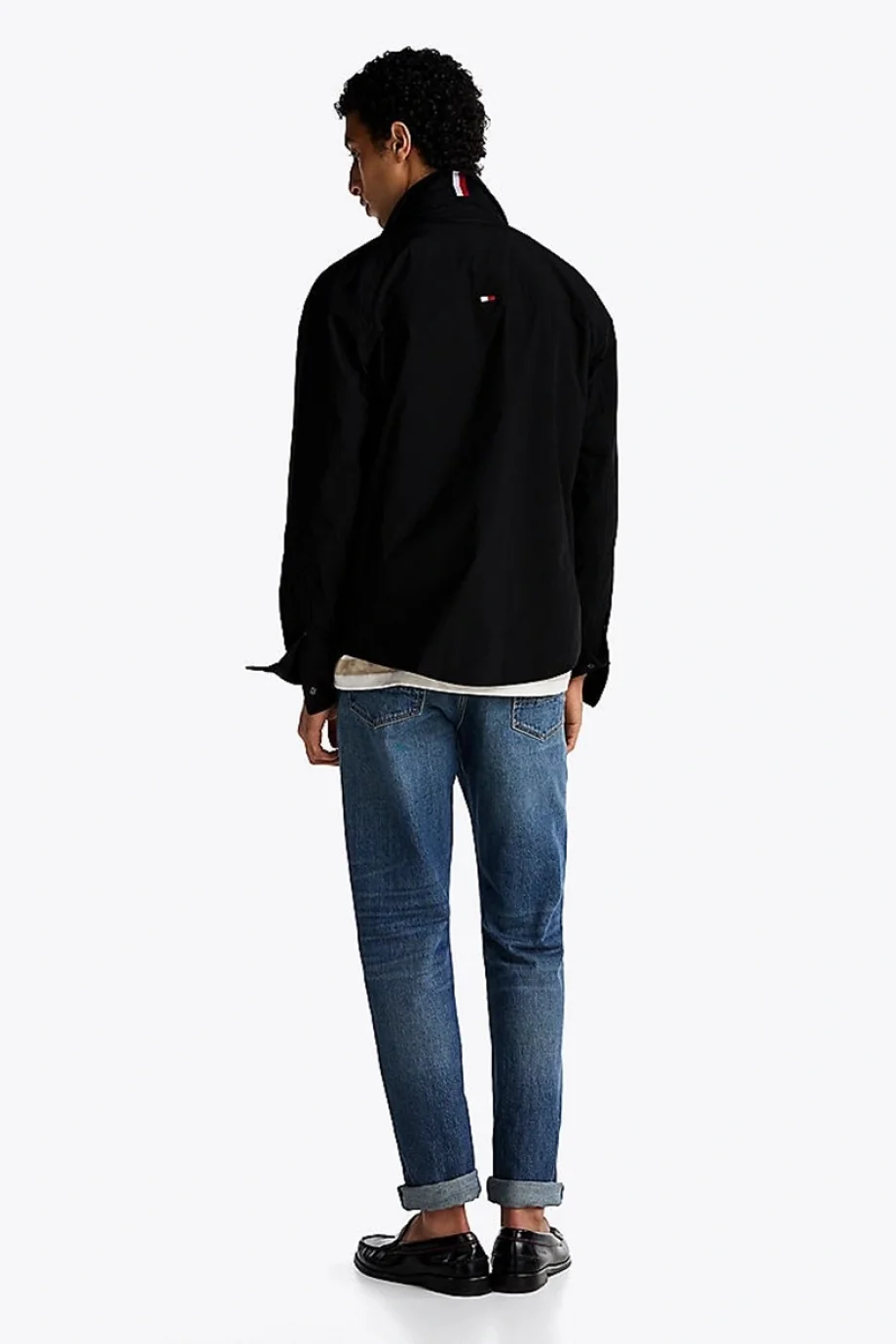 Tommy Hilfiger LW PACKABLE SHIRT JACKET Erkek Siyah Ceket MW0MW37629BDS