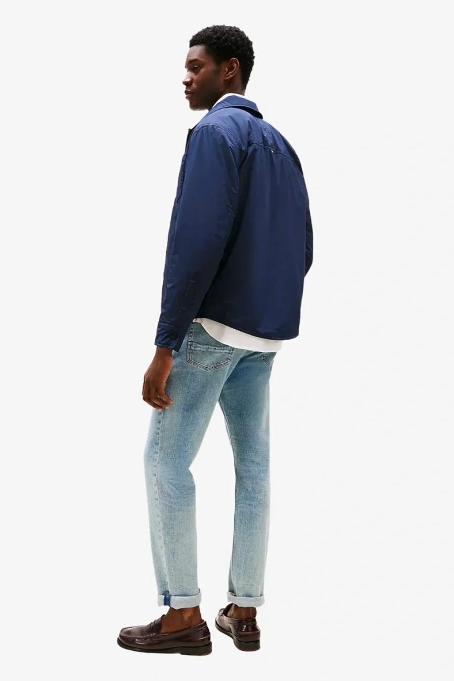 Tommy Hilfiger LW PACKABLE SHIRT JACKET Erkek lacivert Ceket MW0MW37629DW5