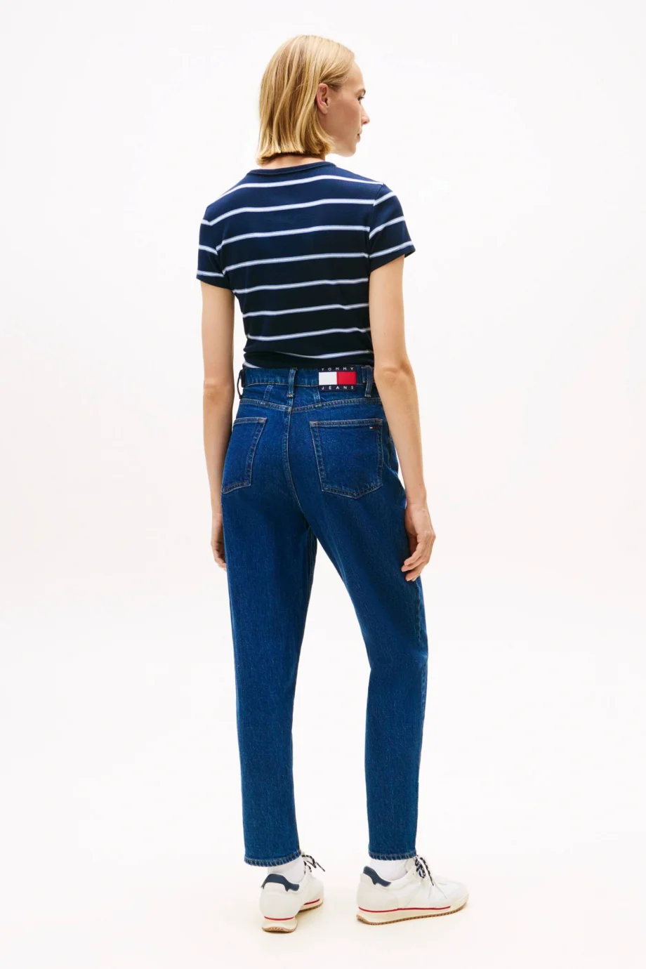 Tommy Hilfiger Mom Ultra Yüksek Bel Bileğe Doğru Daralan Kadın Mavi Jeans DW0DW219541BK