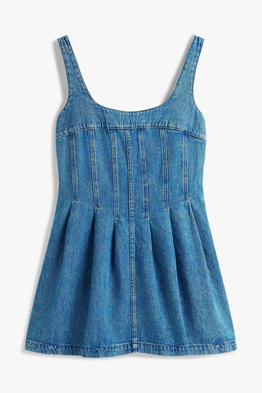 Tommy Hilfiger Pileli Dikişli Denim Kadın Denim Elbise DW0DW220011A5