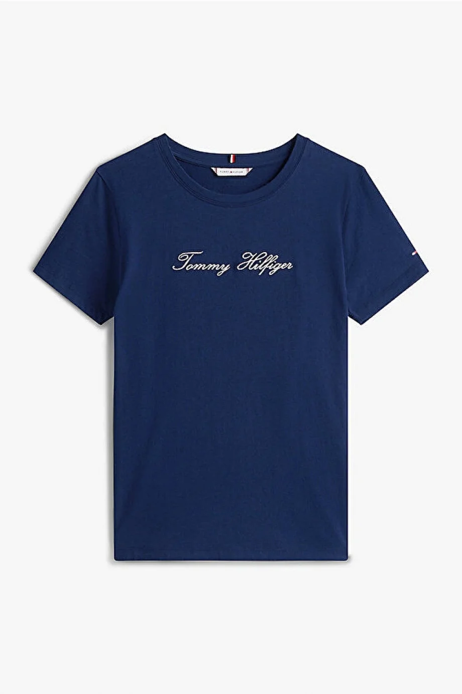 Tommy Hilfiger RWB Pike Bisiklet Yaka Kısa Kollu Kadın T-shirt WW0WW47310C1G